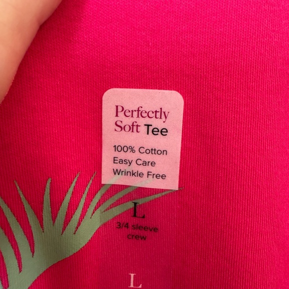 NWT KIM ROGERS  *HAPPY HOUR* 3/4 SLEEVES TOP    LARGE   #CL - Picture 6 of 9